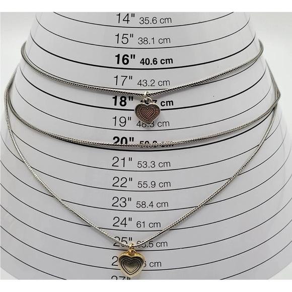 BRIGHTON Layered Necklace Choker Heart Pendants Reversible Love Fashion Jewelry - Picture 10 of 10
